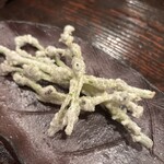 酒盃 - ミズ玉の天ぷら（別注追加）