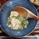 いろり家 - シェアしたあわび丼