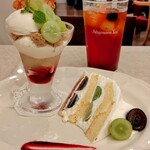 アフタヌーンティー・ティールーム - 料理写真:シャインマスカットと巨峰のスイーツプレート、フルーツエードティーグレープ