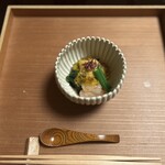 御料理 一燈 - 雲丹と牡丹海老　金時草　など