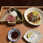 御料理 一燈 - めじまぐろ　真いか　戻り鰹