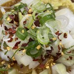 麺処 盛盛 - 汁なしカレー玉ねぎトッピング＋諸々　ズーム