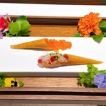 オットセッテ トマム - イクラと牡丹海老のコルノ