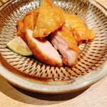 水炊きと素揚げ - もも肉