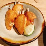 水炊きと素揚げ - 手羽先