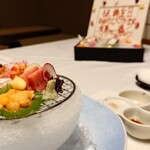 中の坊瑞苑 - お造りと誕生日プレート