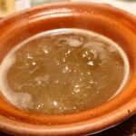 中の坊瑞苑 - 沸騰してる肝鍋