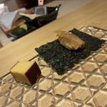 鮨 青海 - 干瓢と玉子焼き