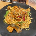 あるでん亭 - 秋のメニュー、鯖と秋茄子の辛口ブッタネスカ