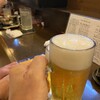 どでか寿司 - まずはビールで久しぶりの乾杯ね