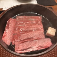 北新地しゃぶしゃぶすき焼き きらく - 霜降りタン