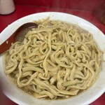 ラーメン二郎 - 天地返し後。デロツルシコ麺が堪らんよ！