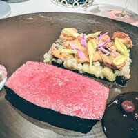 AZUR et MASA UEKI - 赤身肉の蝦夷鹿、大麦のリゾットにはジロー茸