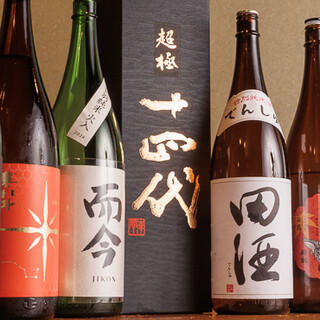 全国から厳選した銘酒をご用意。お料理と共にどうぞ