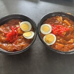 蒙古タンメン中本 上板橋本店 - 左:麻婆丼　　右:麻婆丼大盛り