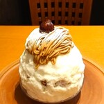 京氷菓 つらら - モンブランクリームは、ラム酒が香り、滑らかな口あたりの濃厚なマロンクリームで、甘くってめちゃめちゃ美味しい～!!( ^o^)ﾉ