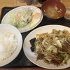 定食屋 六宝亭 - 牛肉の野菜炒め定食ご飯少なめ990-30