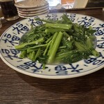 麺線屋formosa - 軸太な空芯菜｡器も素敵｡