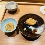 大阪天満宮 鮨とよなが - あん肝とイカの塩辛