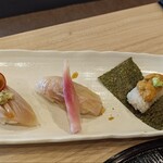 塩らーめん 小粋 - 雲丹／鮃／平政