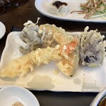 soba みのり - Eセット天ぷら海老と舞茸と茄子とかぼちゃ