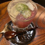 料理屋 仁 - 赤バイ貝と長芋素麺