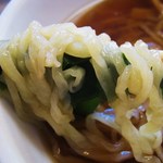 勝山 - 日替わり５００円税込定食のラーメンの麺