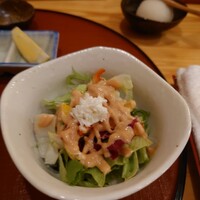 天ぷらふく西 禅と匠 - 初めはサラダ
