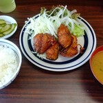 みっちゃん食堂 - 日替り定食(サバの竜田揚げ)   800円