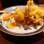 比内地鶏白湯ラーメンSORA - かき揚げSOBA