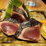 石臼挽き十割蕎麦 八 - カツオ塩たたき