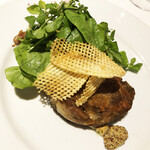 サン・ル・スー - 相方さんのカモのコンフィ。表面カリッと香ばしく中はしっとりクレソンとルッコラがフレッシュ