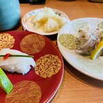 京寿司 - トラフグイカゲソ炙り