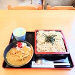やぶ善 - ■ ランチサービス A：ざるそば + ミニカツカレー、1,200円