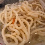 蒙古タンメン中本 - 塩タンメンの麺アップ