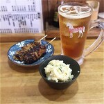 大衆酒場 まるは - 網れば、とろしろ ハム入りポテサラ