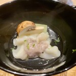 炎水 - 炊合： 鴨雲呑 鴨だし 冬瓜 松茸