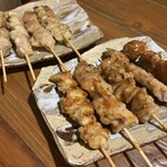 居酒屋 咲くら - 焼き鳥盛り合わせ5本(塩/タレ)    968円×2