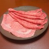 すき焼割烹 日山 - すき焼のお肉 ... 松竹梅などがあるなかの梅 ... お肉は肩ロースとリブロースの2種類だったかしら? 食感や風味は違いますがどちらも美味しい