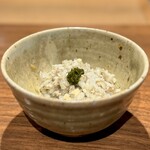 薪鳥新神戸 - 土鍋鶏そぼろご飯 かんずり