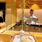 銀座 しのはら - ススキとウサギの器