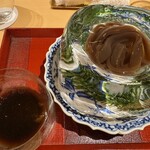 銀座 しのはら - 大豆コーヒーの葛切りを黒蜜に