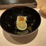 一㐂 - 甘鯛の松笠揚げ出し汁掛け◎