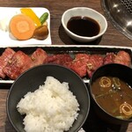 飛騨牛一頭家 馬喰一代 岐阜神田 - 「炭火焼きランチ100g」