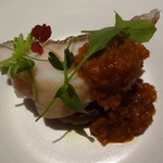 Point - メイン魚　キジハタのポワレ　毛ガニと新レンコンのガレット