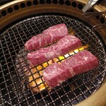 SATOブリアン - ハラミ(焼いている途中)