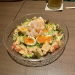 活魚 魚一 - 海老と玉子のサラダ(明太子ドレッシング)