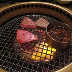 SATOブリアン - ヒレ(焼いている途中)