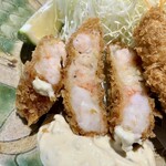レストラン しん - 海老かつの断面