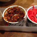 めんや長いち - 卓上の薬味たち(^-^)